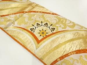 アンティーク　花唐草模様織出し袋帯（材料）